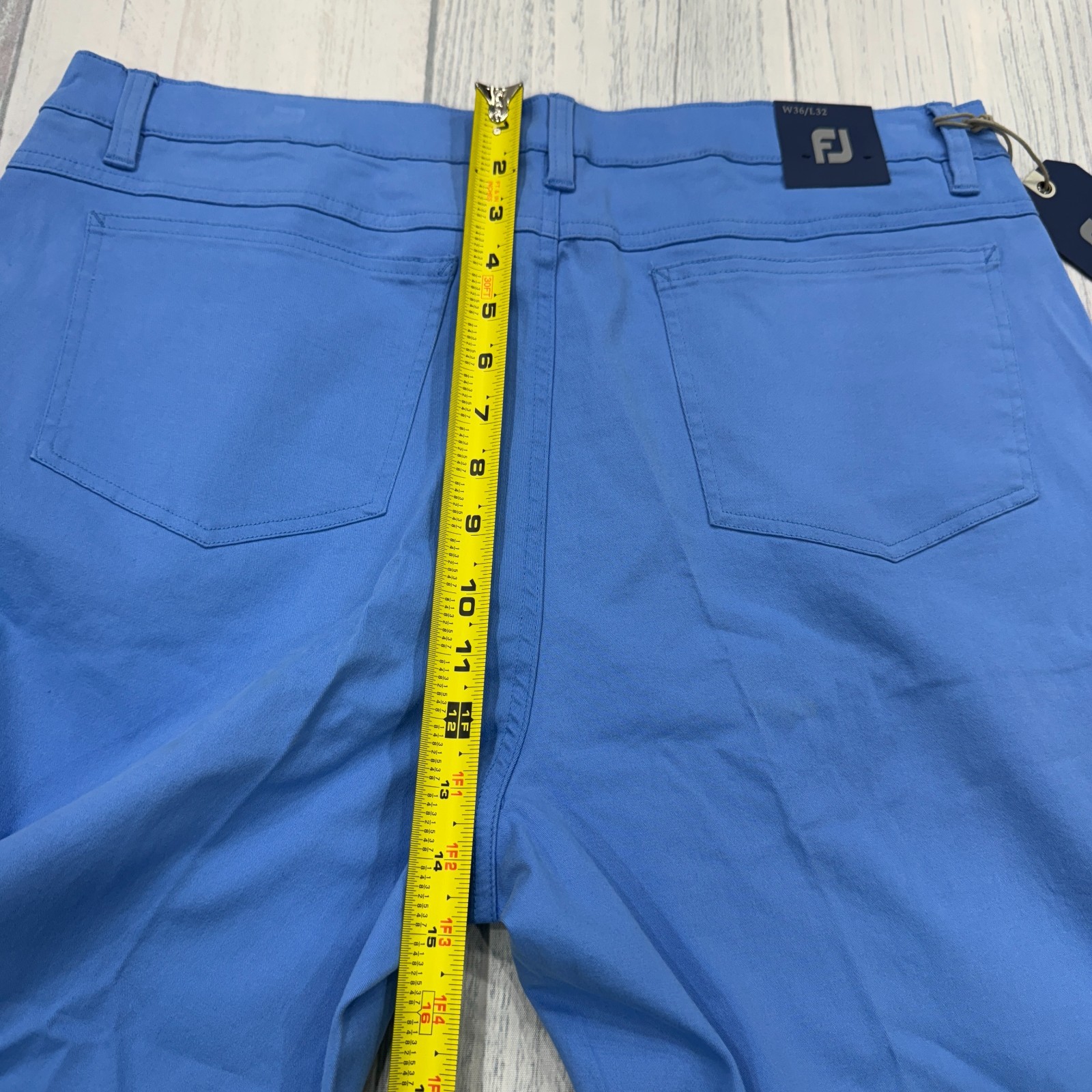 NWT Footjoy Cotton Twill 5 Pocket Pants Lagoon Blue 36×32 Golf Mens FJ $125