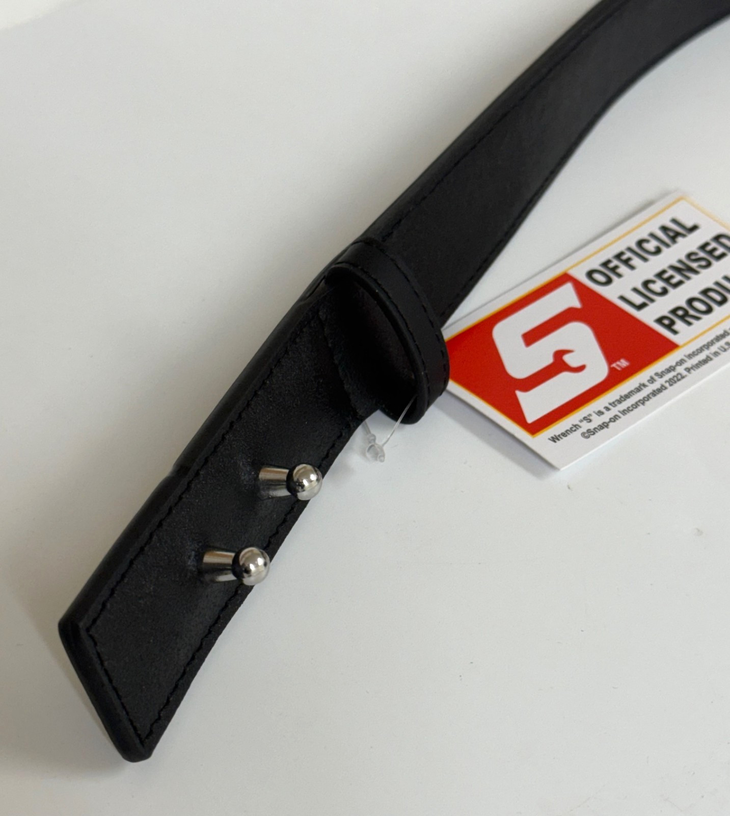 NEW Snap on Tools Genuine Leather No-Scratch Black Work Belt S-2XL Pin Enclosure