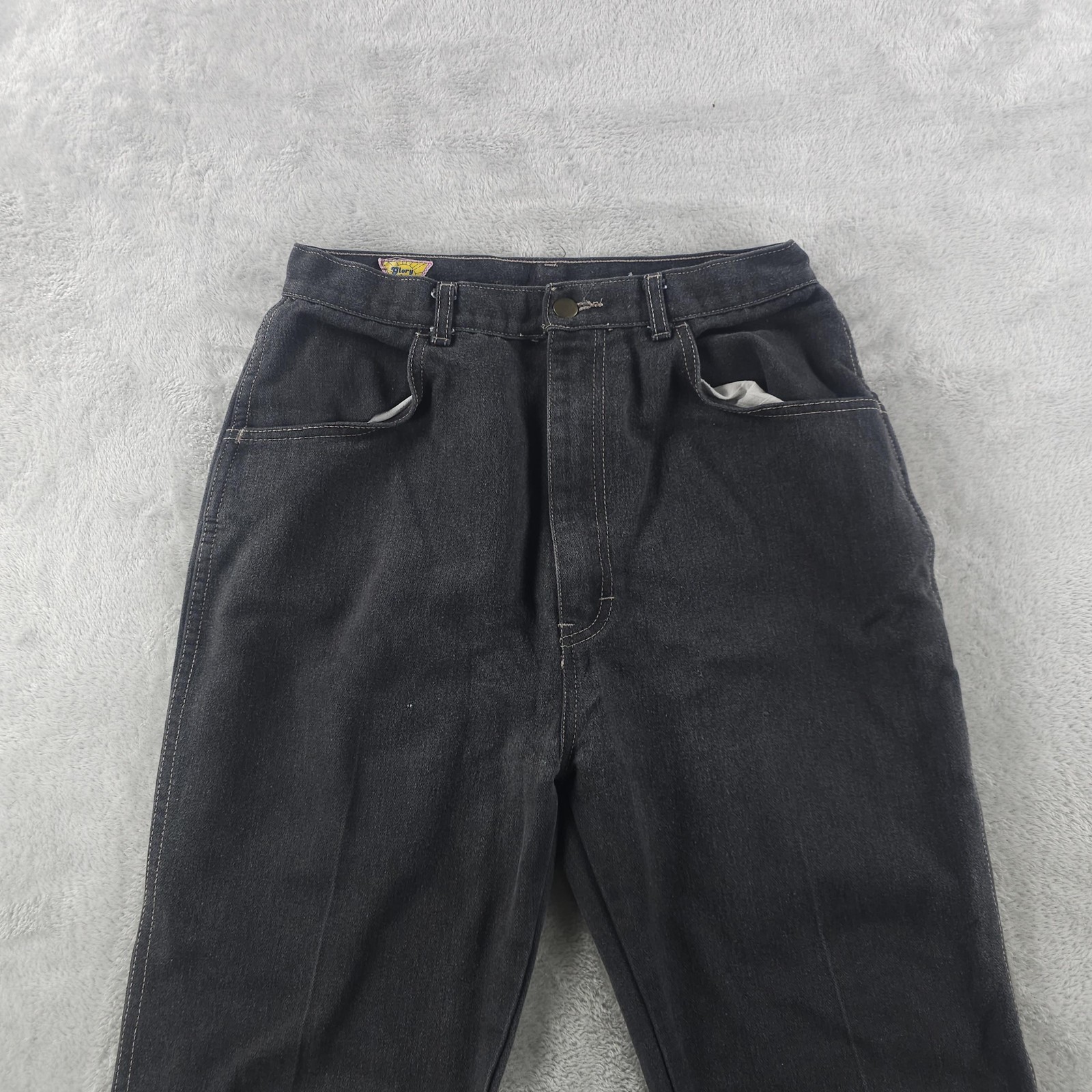 Vintage Glory Days Jeans Juniors 13/14 Black High Rise Straight Hong Kong 80s