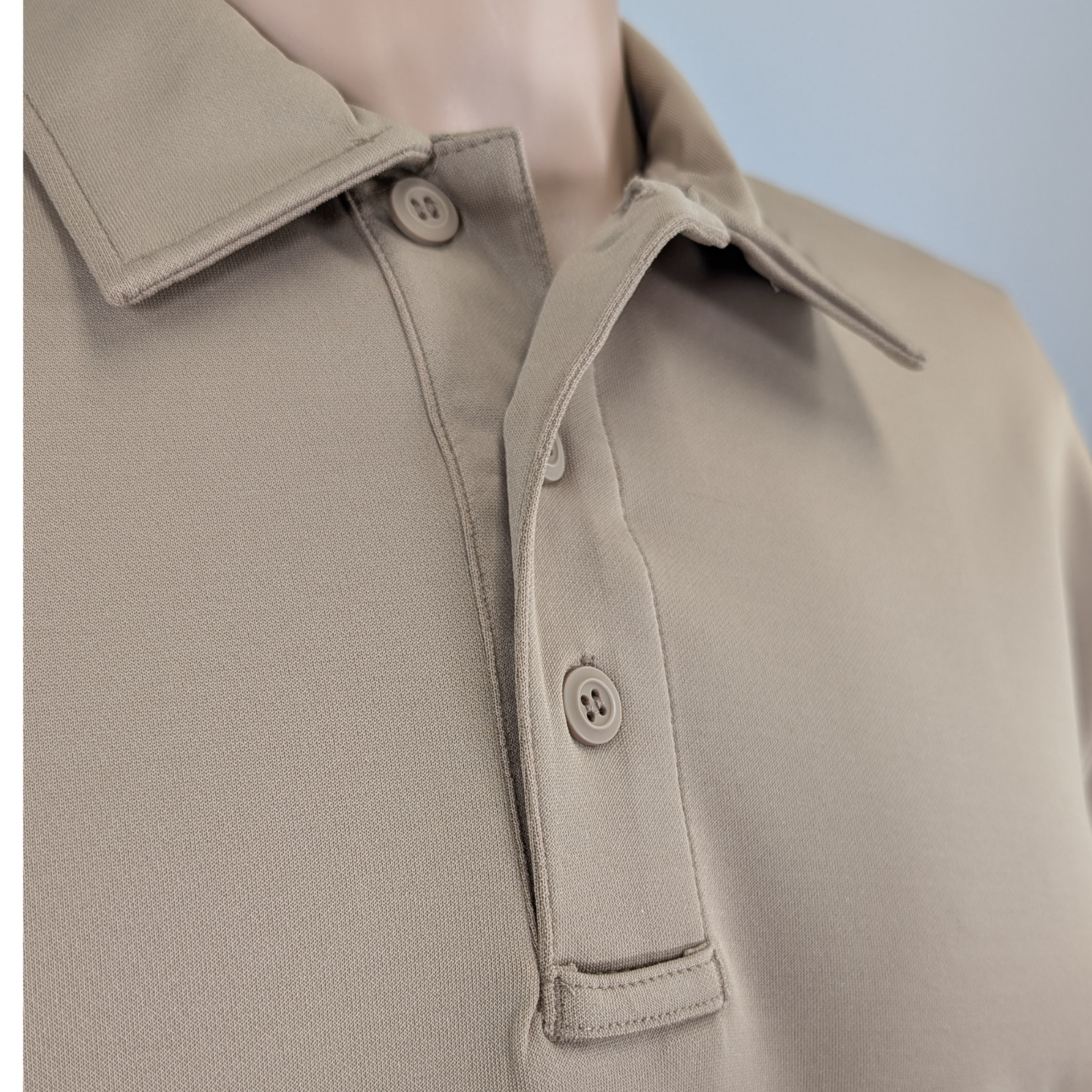 Mens Casual Polo Shirt T-Shirt Wrinkle and Stain Resistant 3 Button Polo