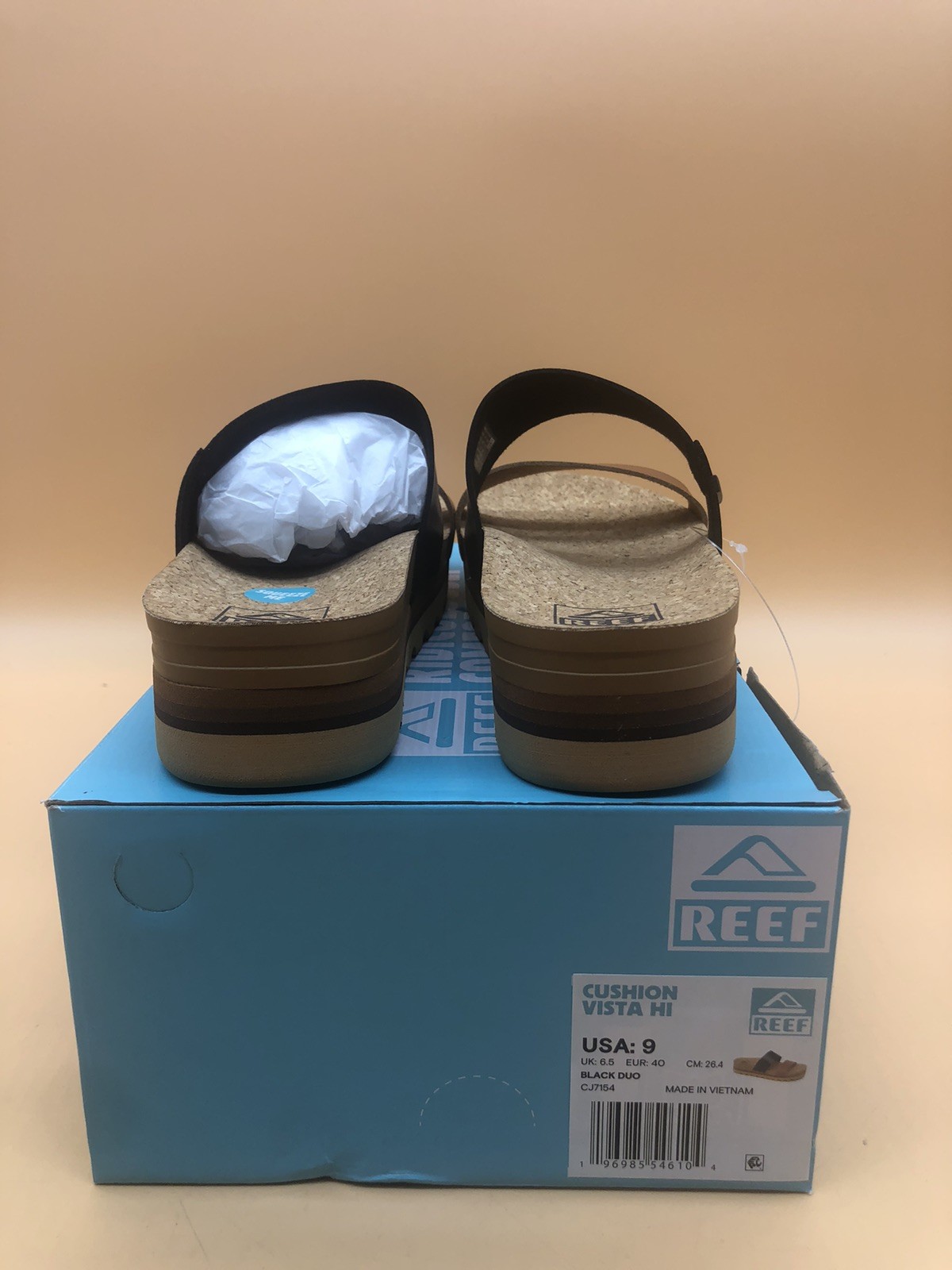 Reef Cushion Vista Hi Women’s Slip On Synthetic Upper Sandals Size 9 New