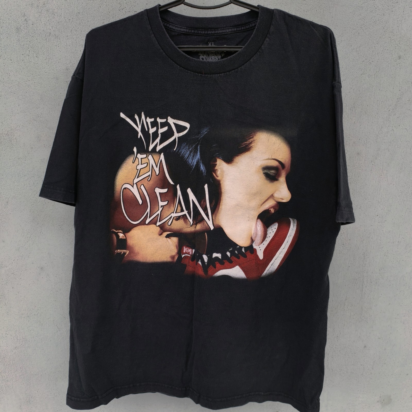 VTG Quality Control T-Shirt “Keep Em Clean” Sneaker Fetish Graphic NSFW XL