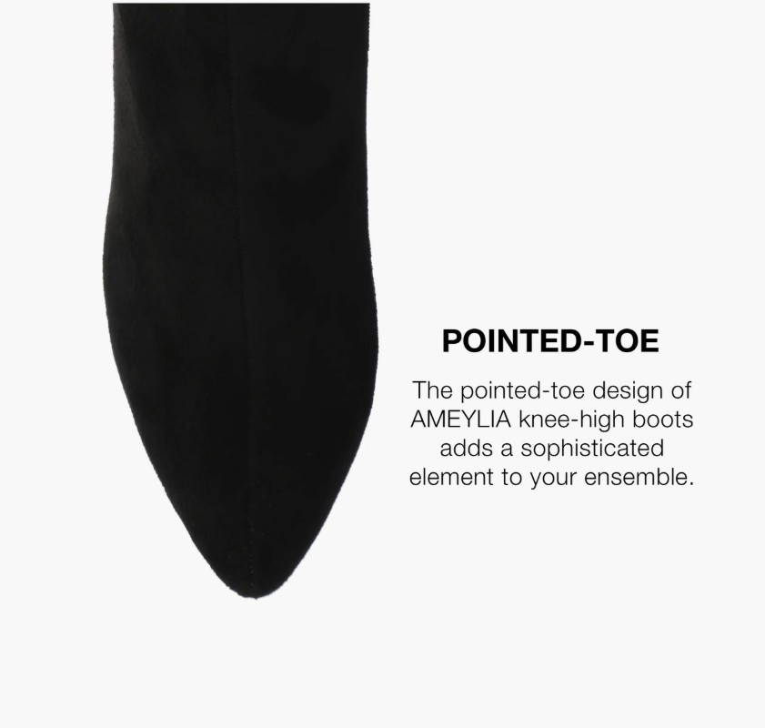Journee Collection Ameylia Knee High Boots Black US Size 8.5W (Wide Calf)
