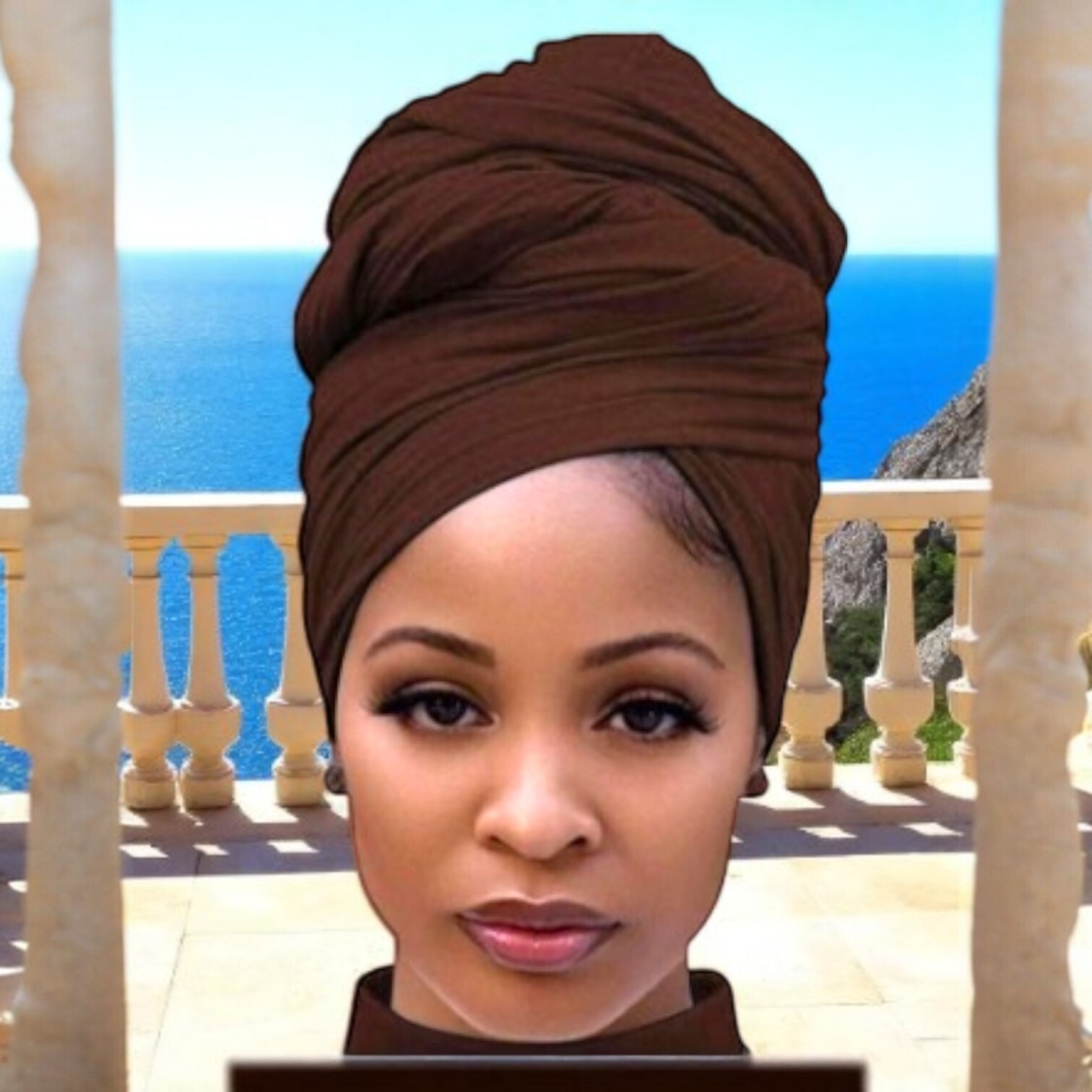 African Head Wrap Turban Stretch Jersey Long Scarf Soft Hair Wrap USA Seller