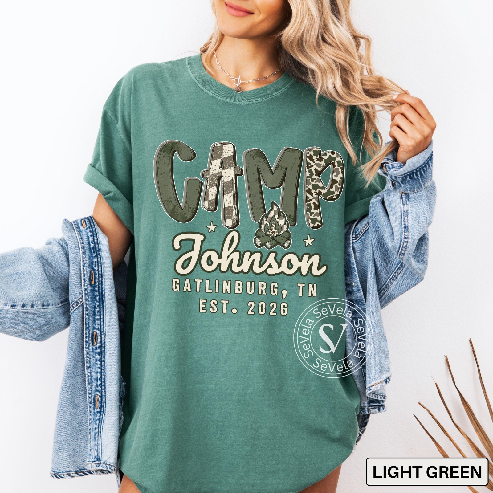 Custom Family Camping Shirt Matching Campfire Camo Tee Adventure Trip