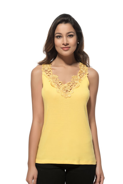 Wome’s Tank Top Camisole with Lovely Lace Trim Style Soft Sexy Sport Yoga