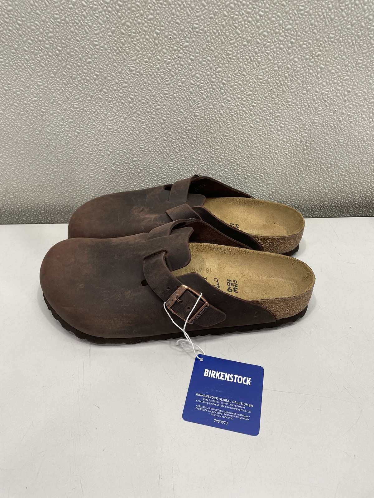 Birkenstock Boston Oiled Leather Clog Unisex W8, M6 In Habana