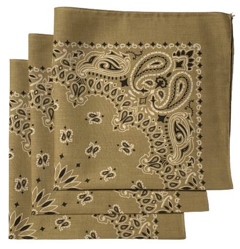 Made In The USA Paisley Bandanas (3 pack) – Various Colors