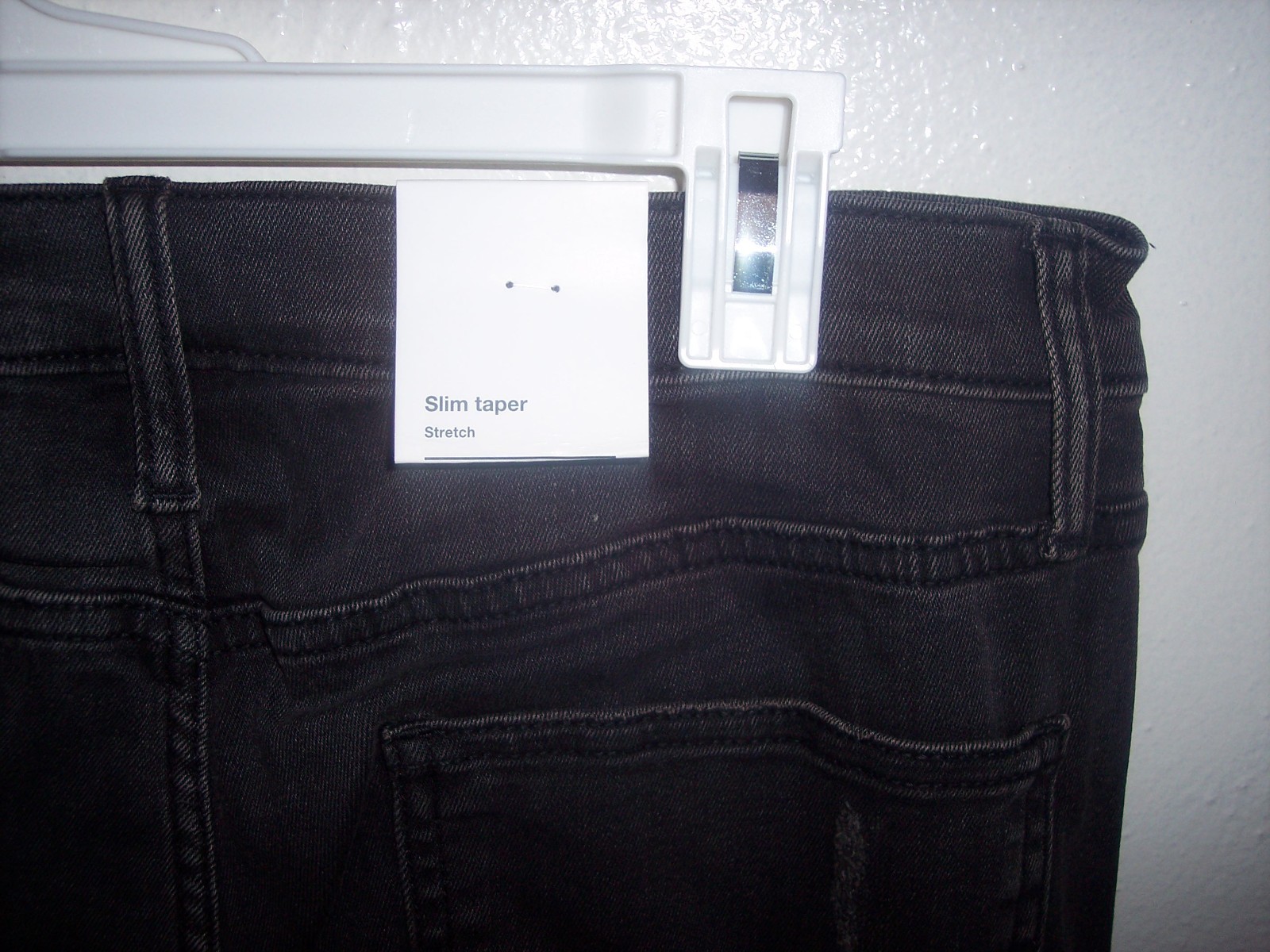 Original Use Mens 32×30 Black Distressed Slim Taper Straight Denim Jeans T5