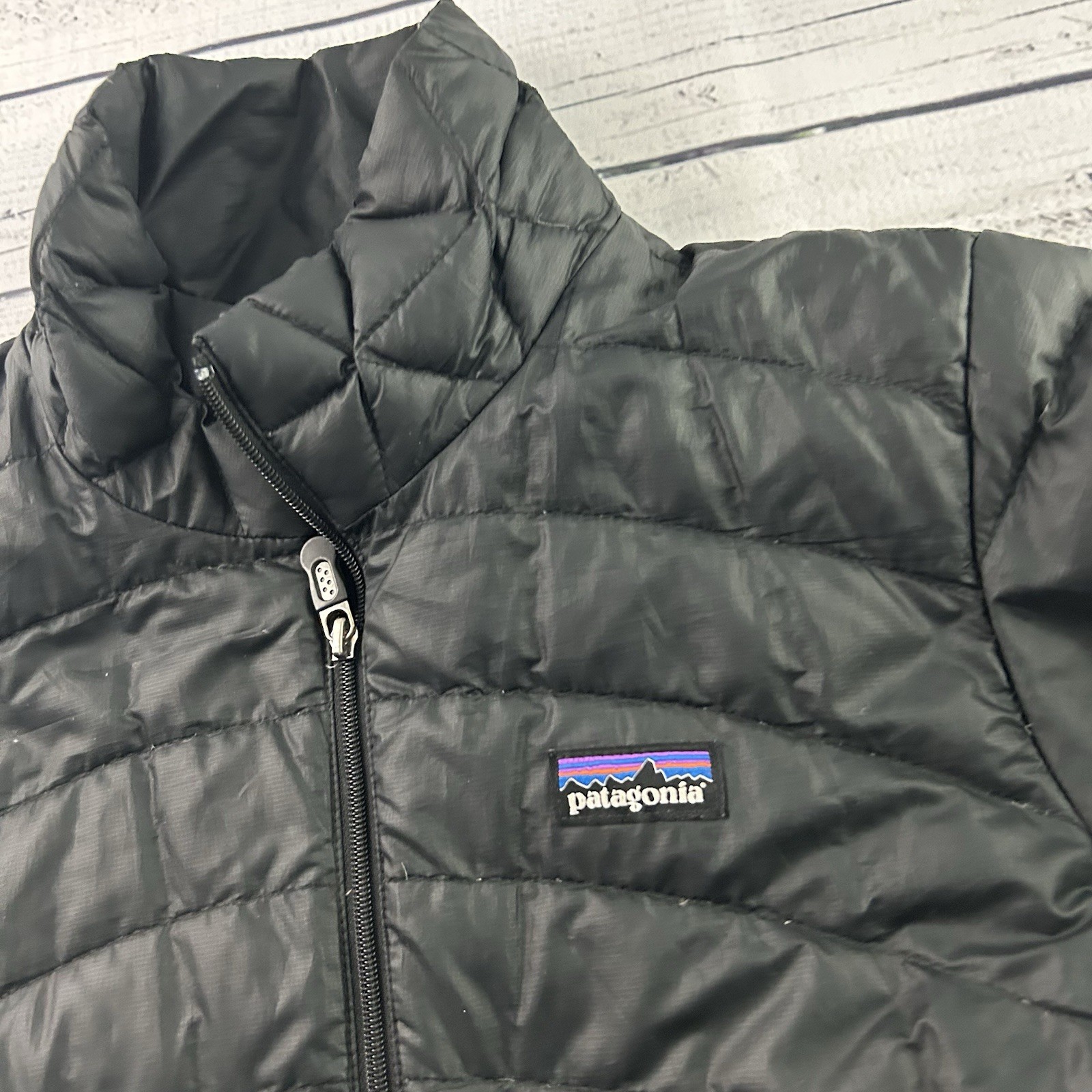 Patagonia Down Lightweight Puffy Full Zip Jacket Women’s Small Black