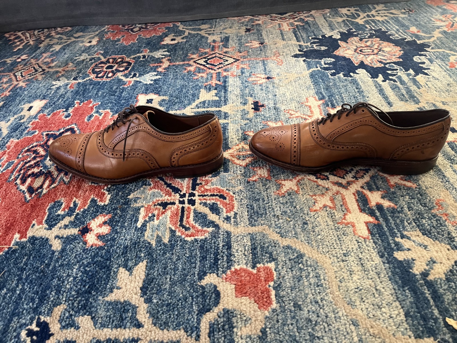 Allen Edmonds Strand Men’s Size 10 D Brown Leather Oxford Cap Toe Dress Shoes