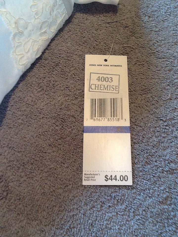 XL Jones Of NY Sexy Satin Chemise Ivory Bridal Holiday (fabric defects)