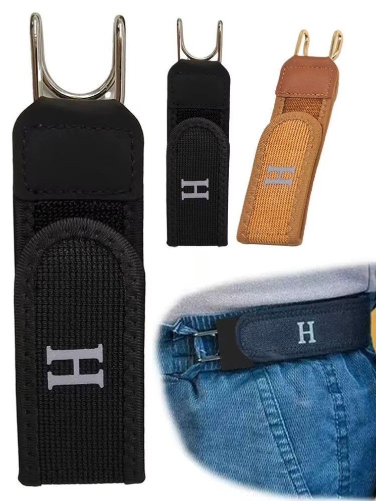 Invisible Elastic Belt No Buckle with Durable Metal Hook Closure Comfortable Adj