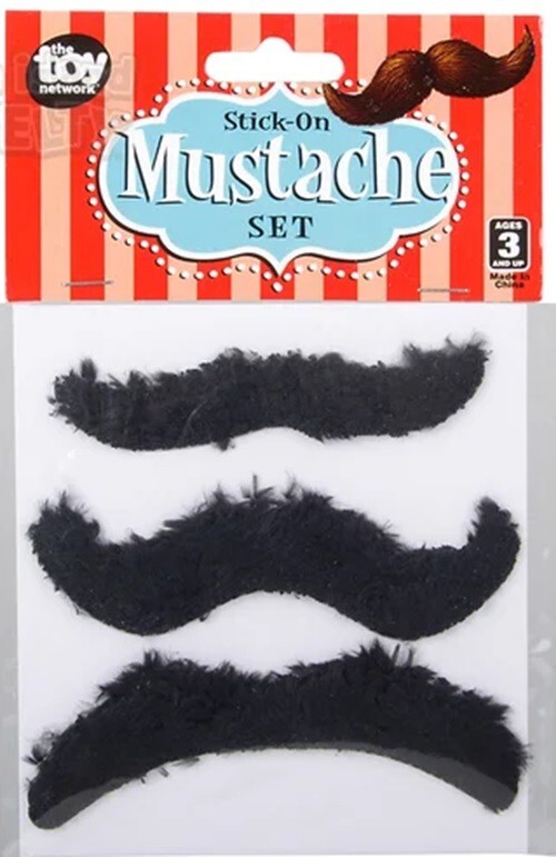 Self-Adhesive Fake Mustache Set (3pcs) – Party Theater Costume Prop Novelty