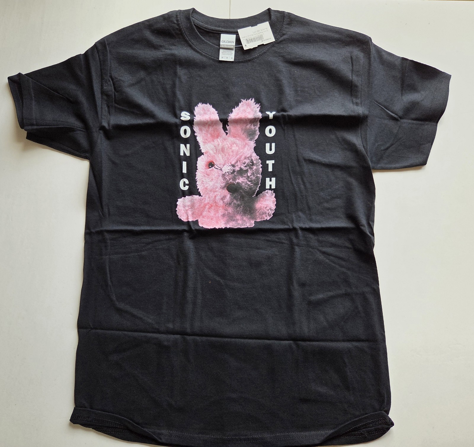 SONIC YOUTH – BLACK DIRTY BUNNY SHIRT Mens MEDIUM Brand New Official Reissue