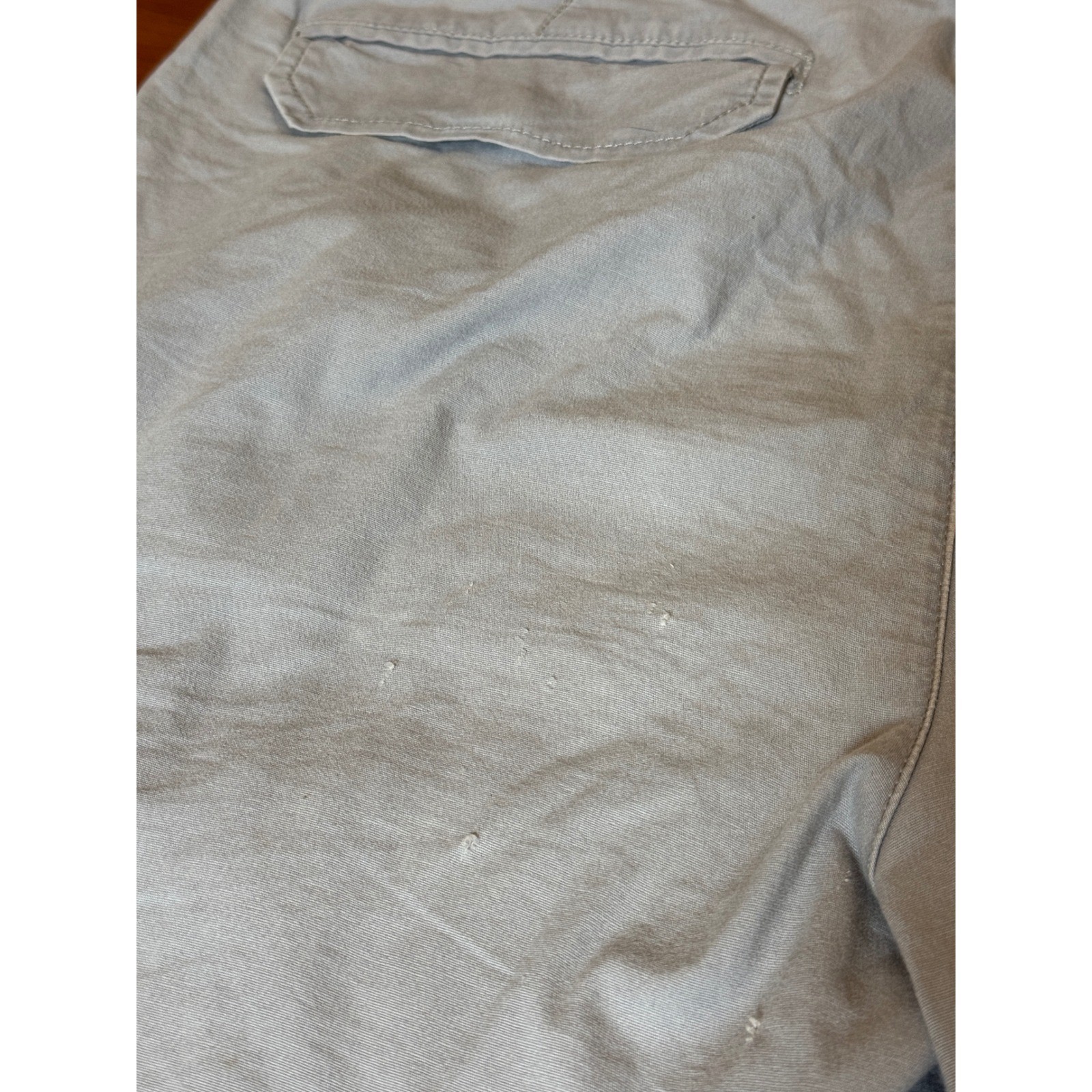 Apt 9 Premier Flex Mens Cargo Shorts Light Gray Size 40 Stretch Cotton Blend