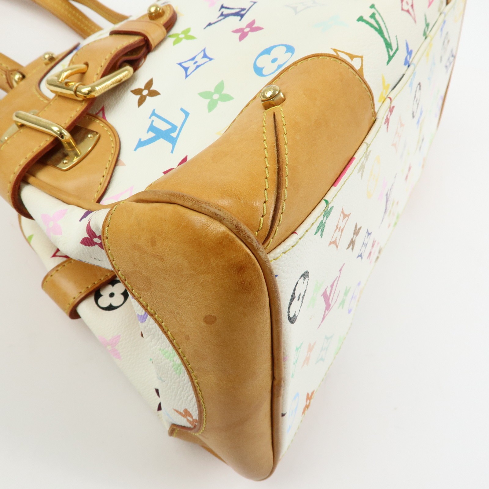 Louis Vuitton Monogram Multicolor Claudia Hand Bag Blanc M40193 Auth Used F/S