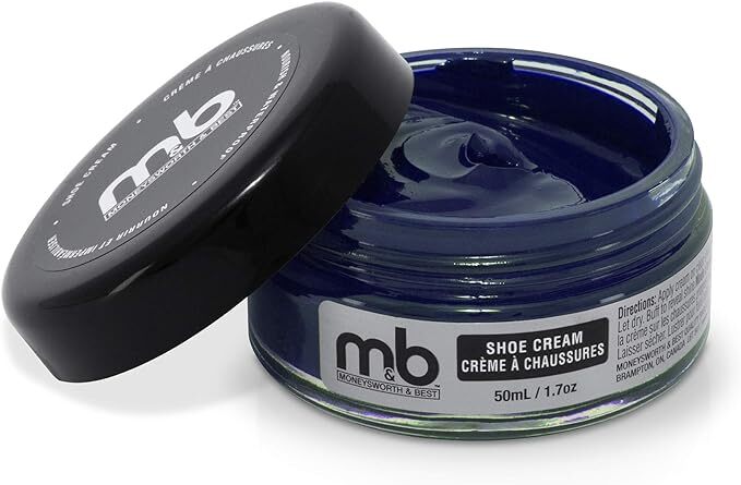 Moneysworth Best Boot & Shoe Cream Polish 50ml 1.7oz with/ without dauber brush