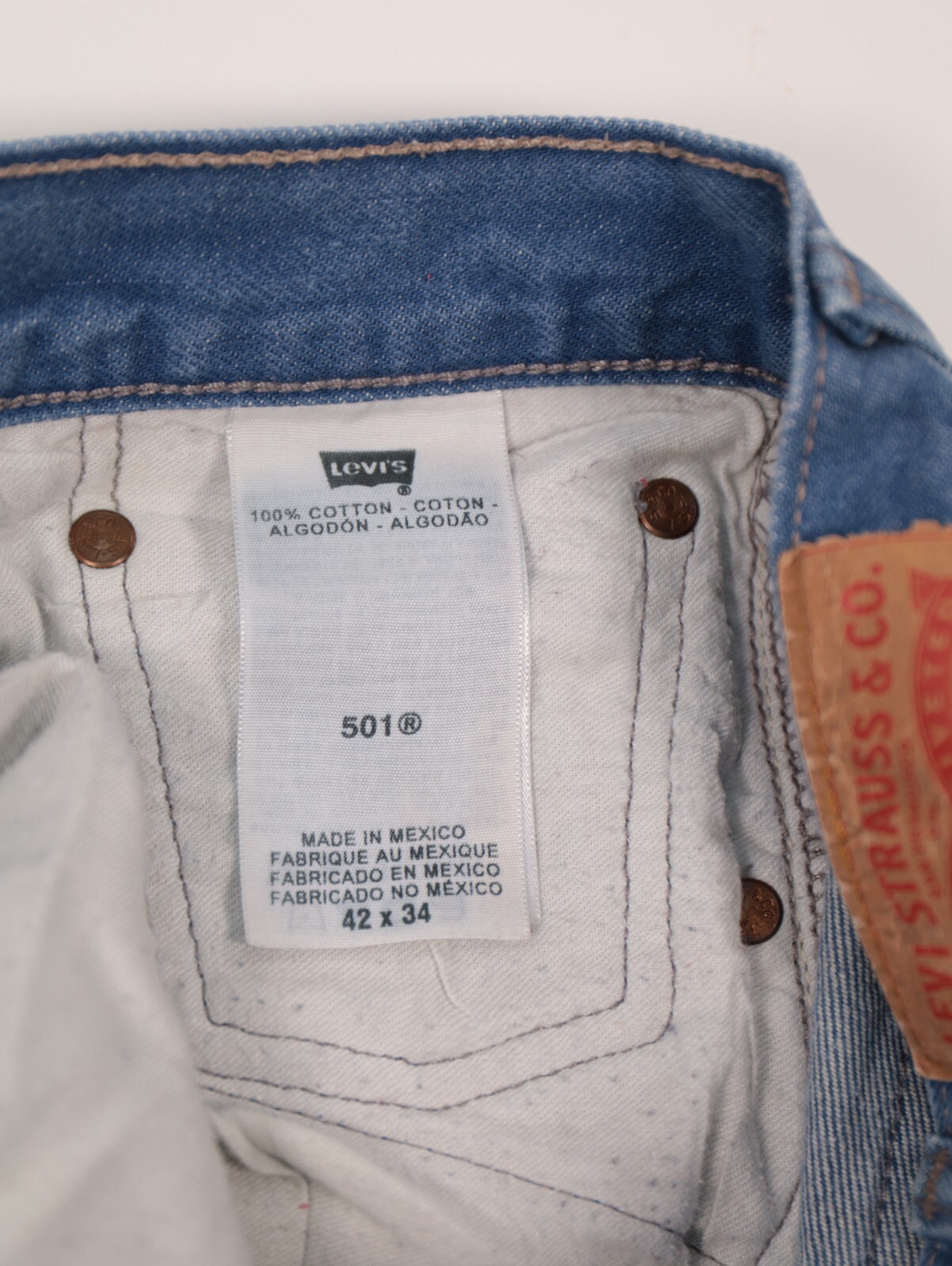 Levi’s 5 Jeans Size 42/34 Shrink To Fit 40/31 STF Vintage 005011404 1404 Indie
