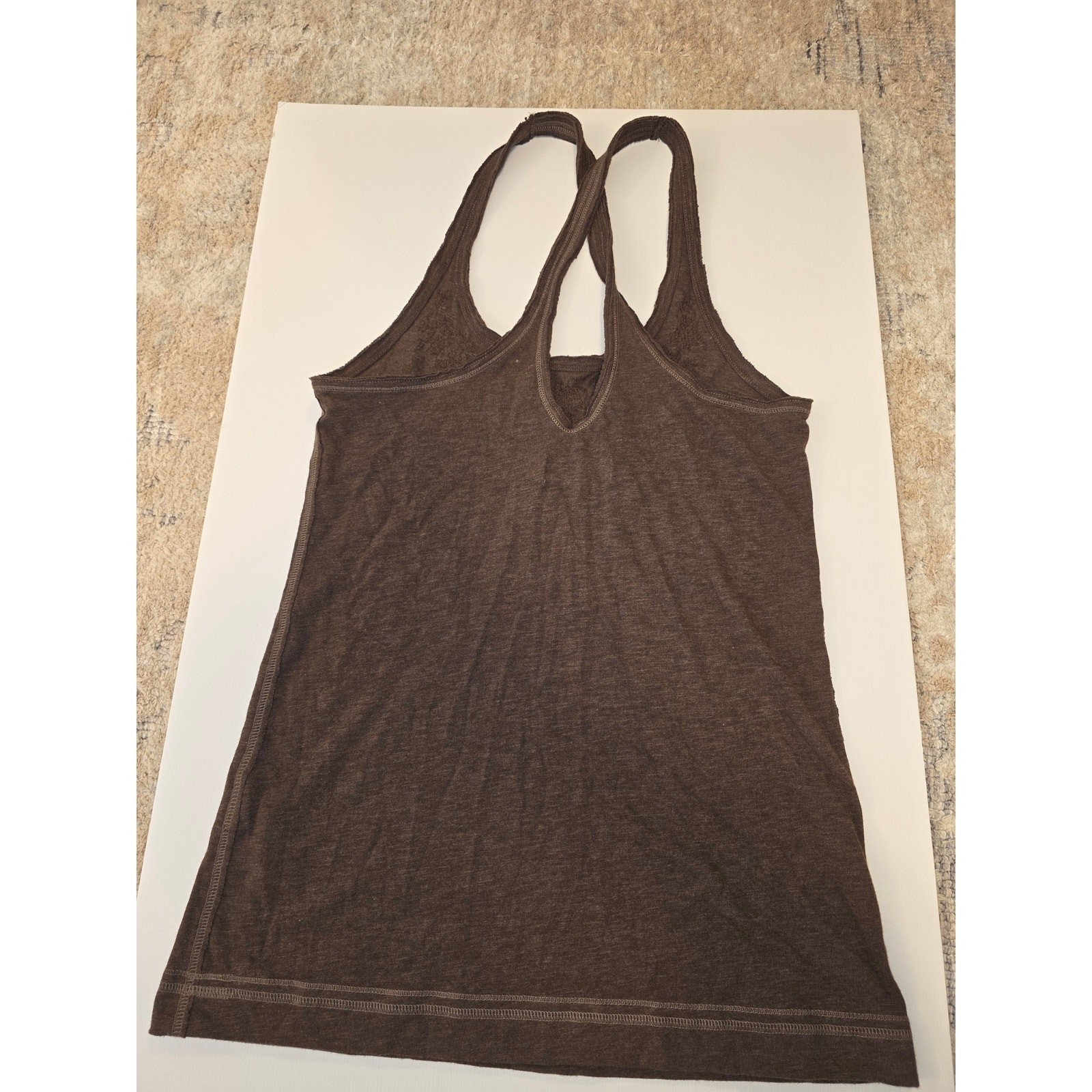 Vintage Abercrombie + Fitch Brown Beaded Y2k Tank Womens M Fairy Boho Festival