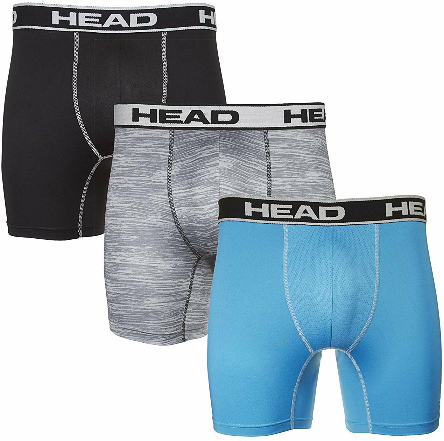 HEAD Mens Boxer Briefs -Performance or Cotton Stretch 12-Pack Tagless S-5XL