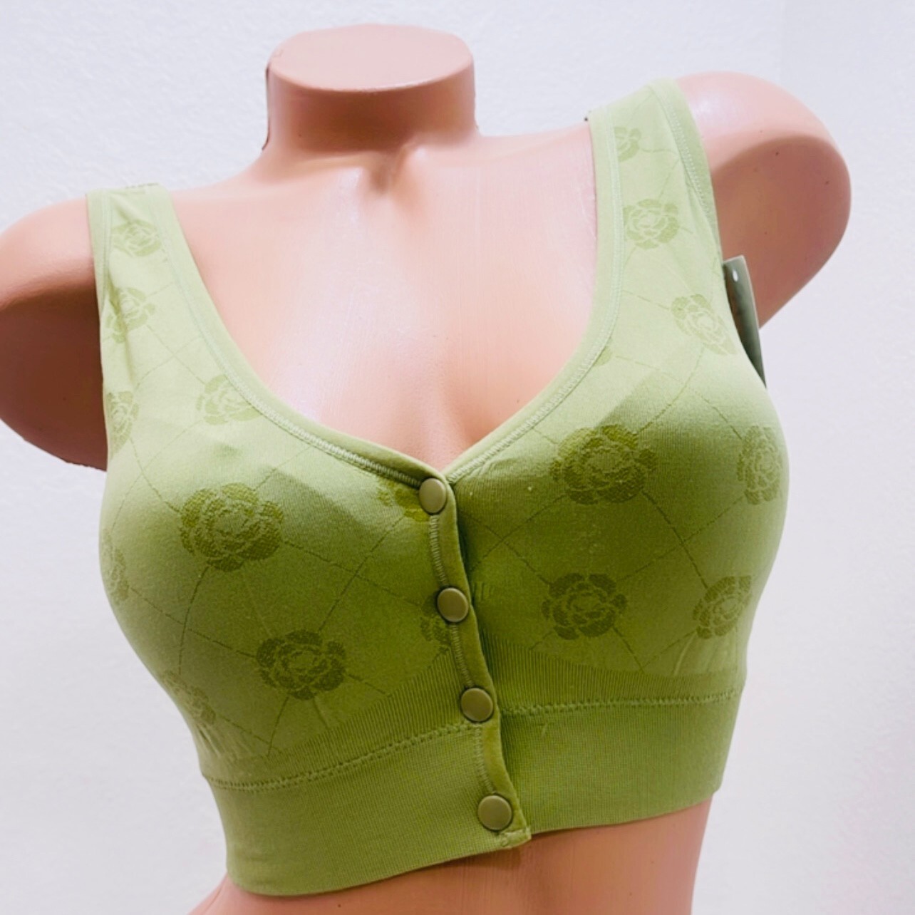 6Pk Sport Bras Seamless Wire Free open front Support Tank Sports Yoga Sleep Bra