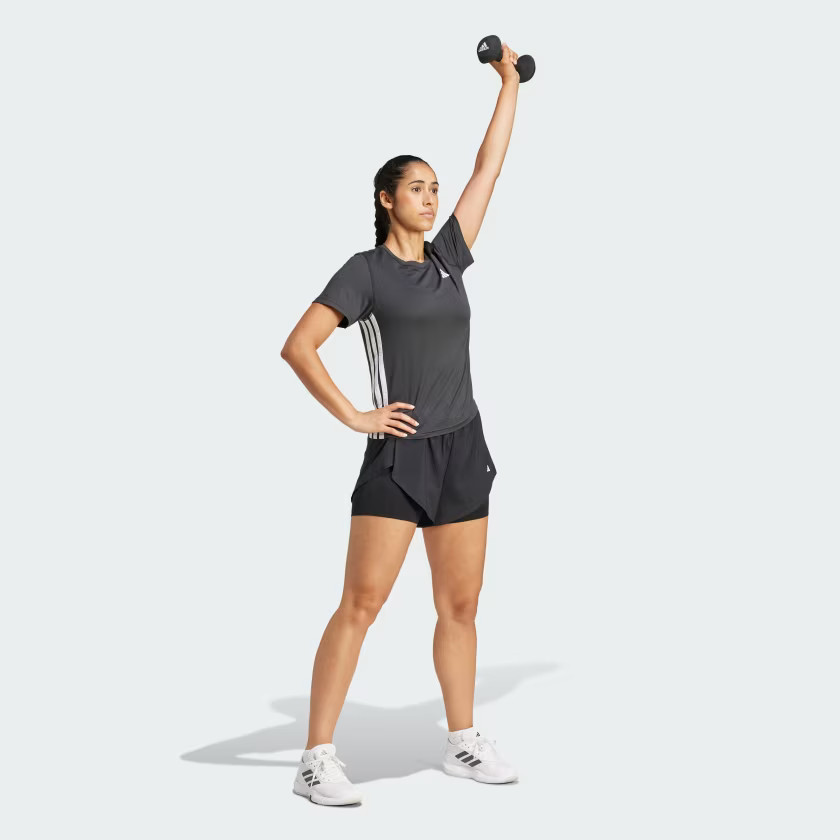 adidas women Train Essentials 3-Stripes Workout Tee