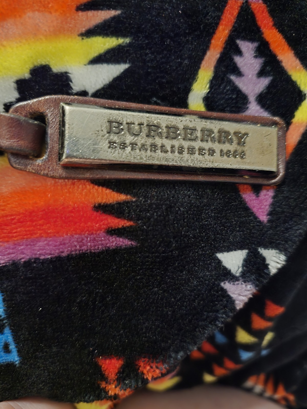 Burberry Bag Charm Strap Keyfob Key Chain Leather Strap
