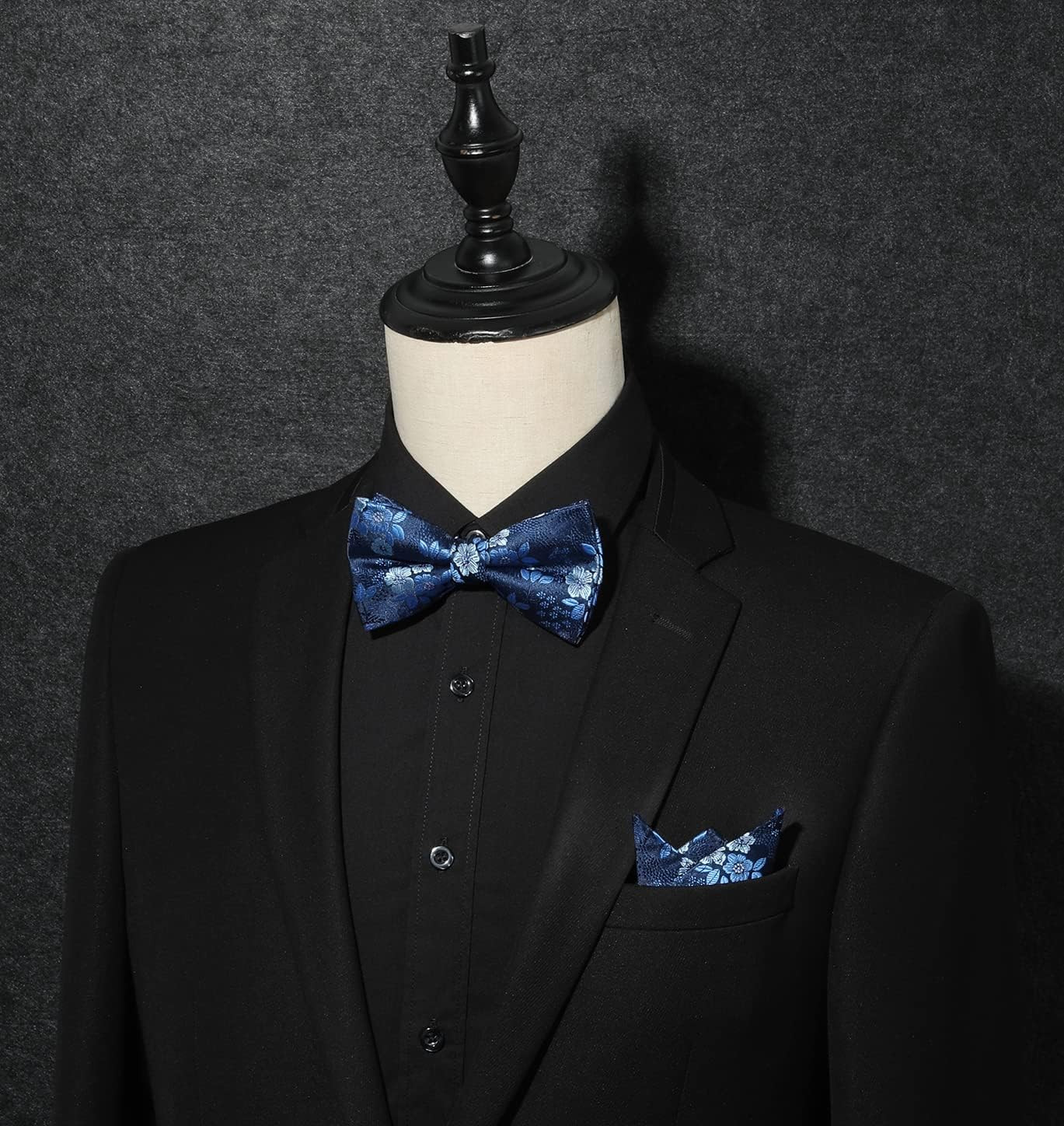 Bow Ties for Men Floral Bowties Mens Self Tie Bow Tie Handkerchief Jacquard Wove