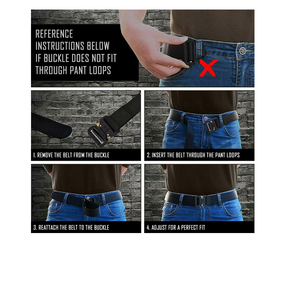 Men’s Casual Military Tactical Belt Army Security Adjustable Quick Release Belt