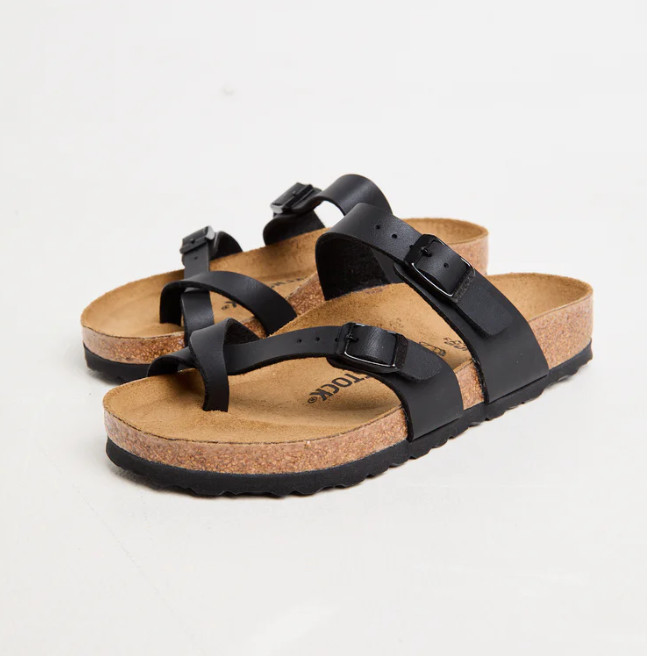 New Birkenstock Mayari Black Birko-Flor Sandals Women’s-Regular/Wide EU 37-41