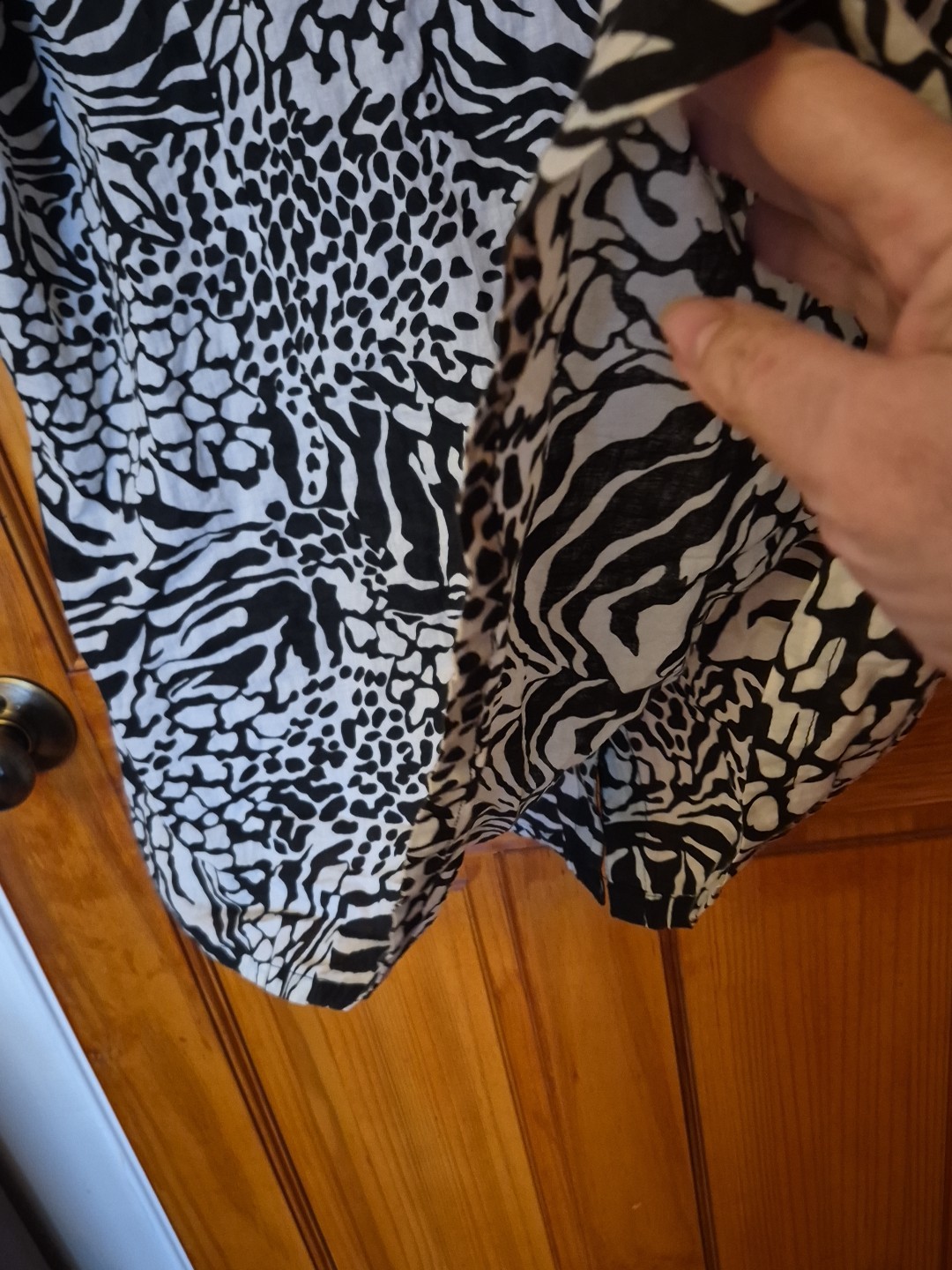 Magic Women’s Cotton Summer Top Long Blouse Black & White Size 2X NWOT