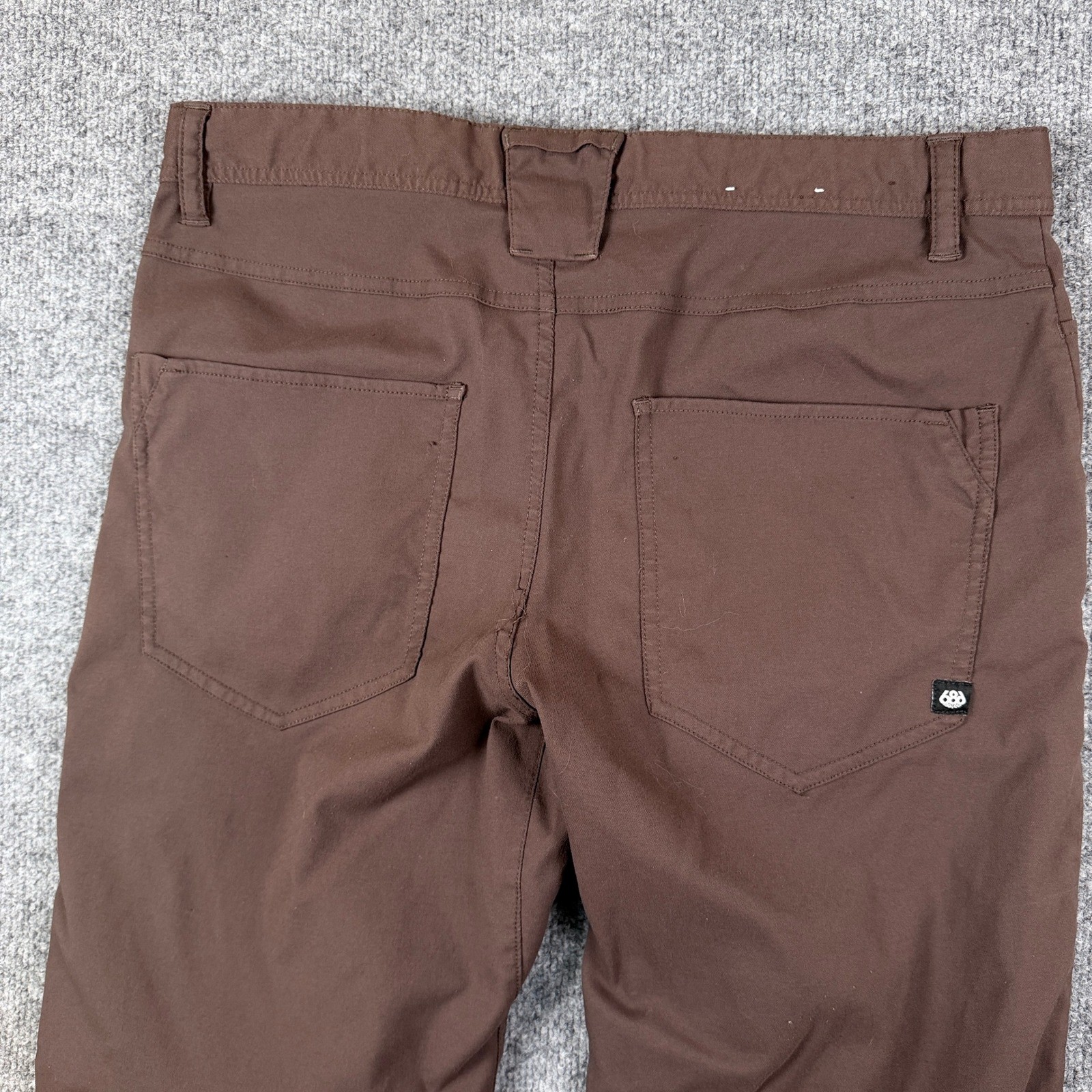 686 Everywhere Pants Mens 32×32 Brown Relaxed Fit Drawstring Technical Stretch