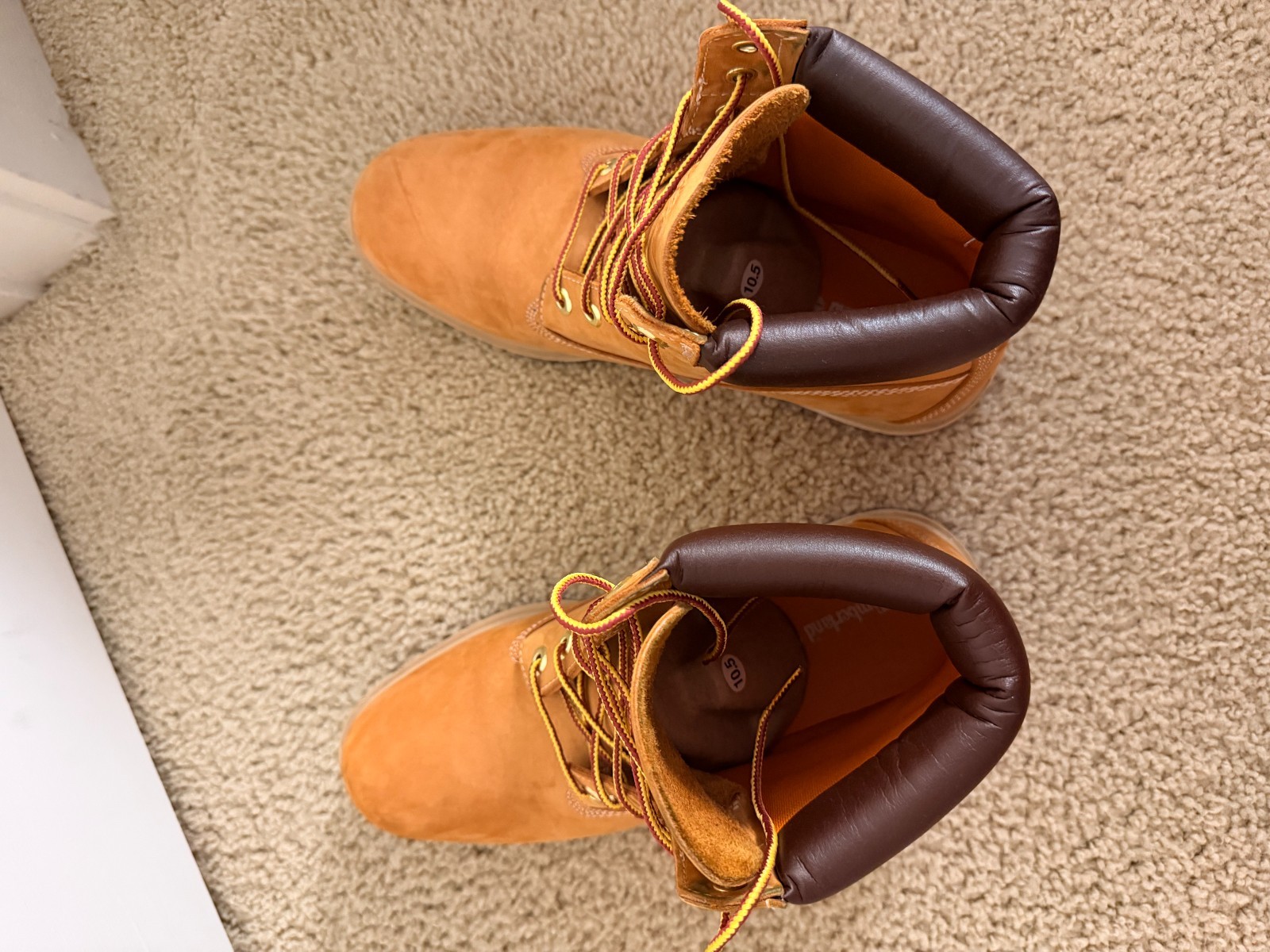 Timberland Premium Waterproof Boots for Men – Wheat – Size 10.5 – Used No Box