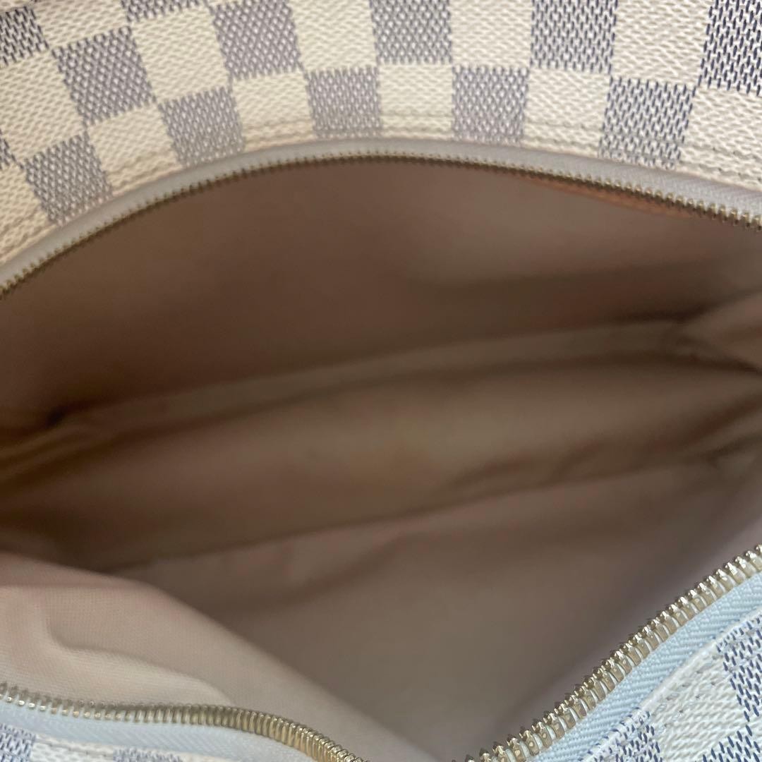 Auth LOUIS VUITTON Damier Azur Naviglio Shoulder Bag Used