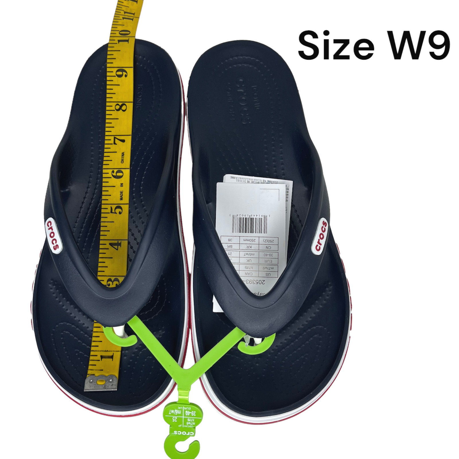 Crocs Bayaband Womens Flip Flop Sandal Sz 9 Navy Blue Water Friendly Lightweight
