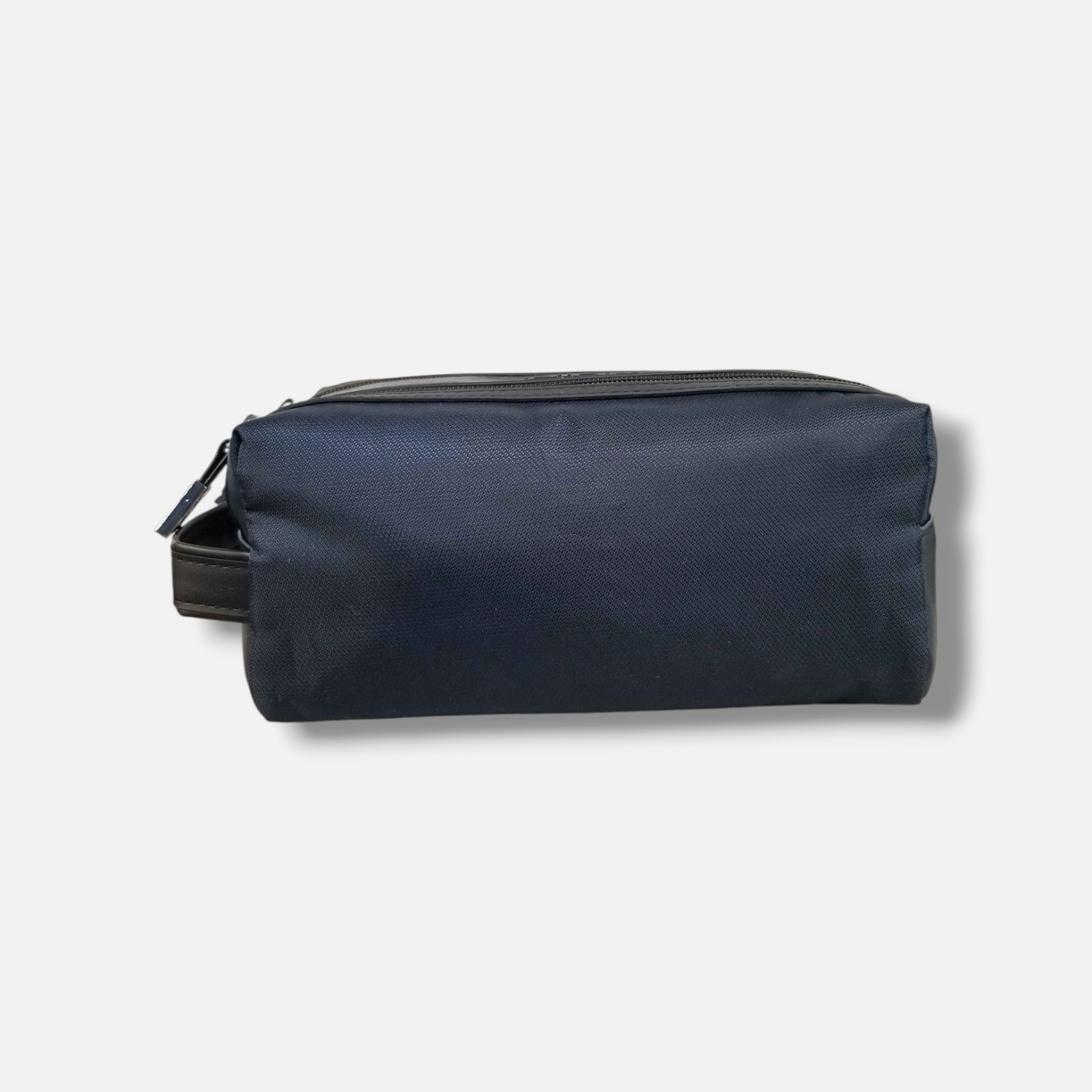 Christian Dior Men’s Blue Black Faux-Leather Logo Toiletry Travel Pouch Bag