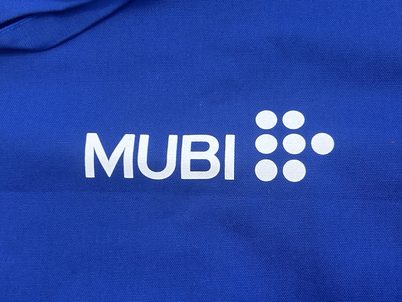 MUBI Film Royal Blue Tote Canvas Bag Streaming Foreign Cinema Festival
