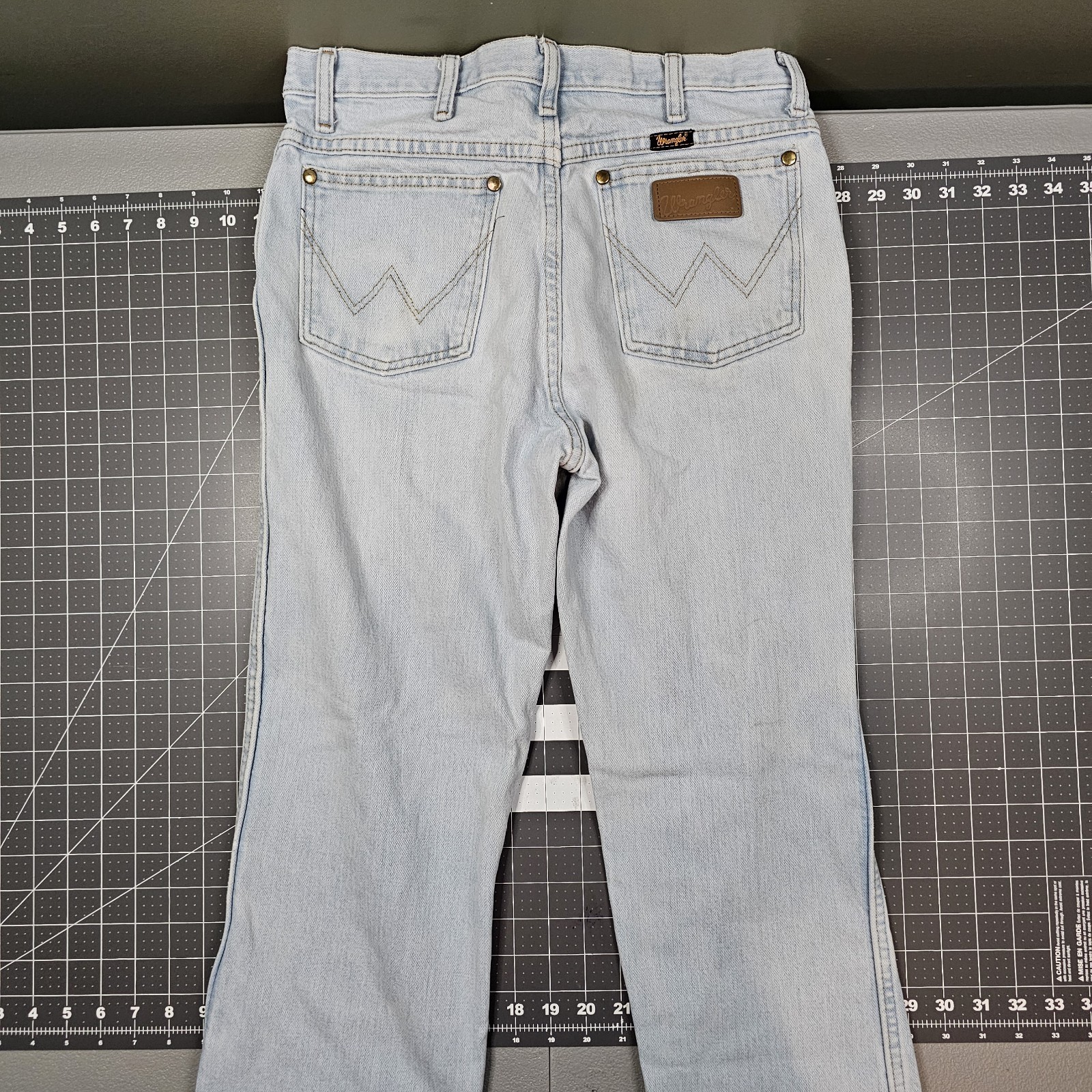 Wrangler 936GBH Jeans 31×30 Grunge Light Wash Western Cowboy Rodeo Bootcut