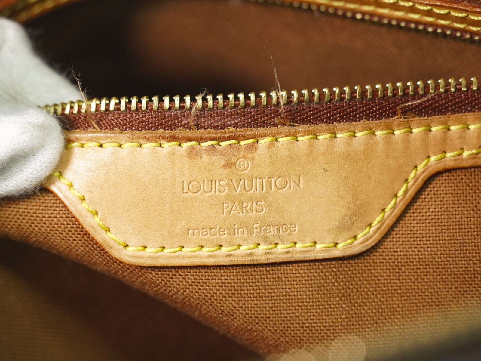 Louis Vuitton Cabas Mezzo M51151 Monogram Canvas Shoulder Tote Bag Brown