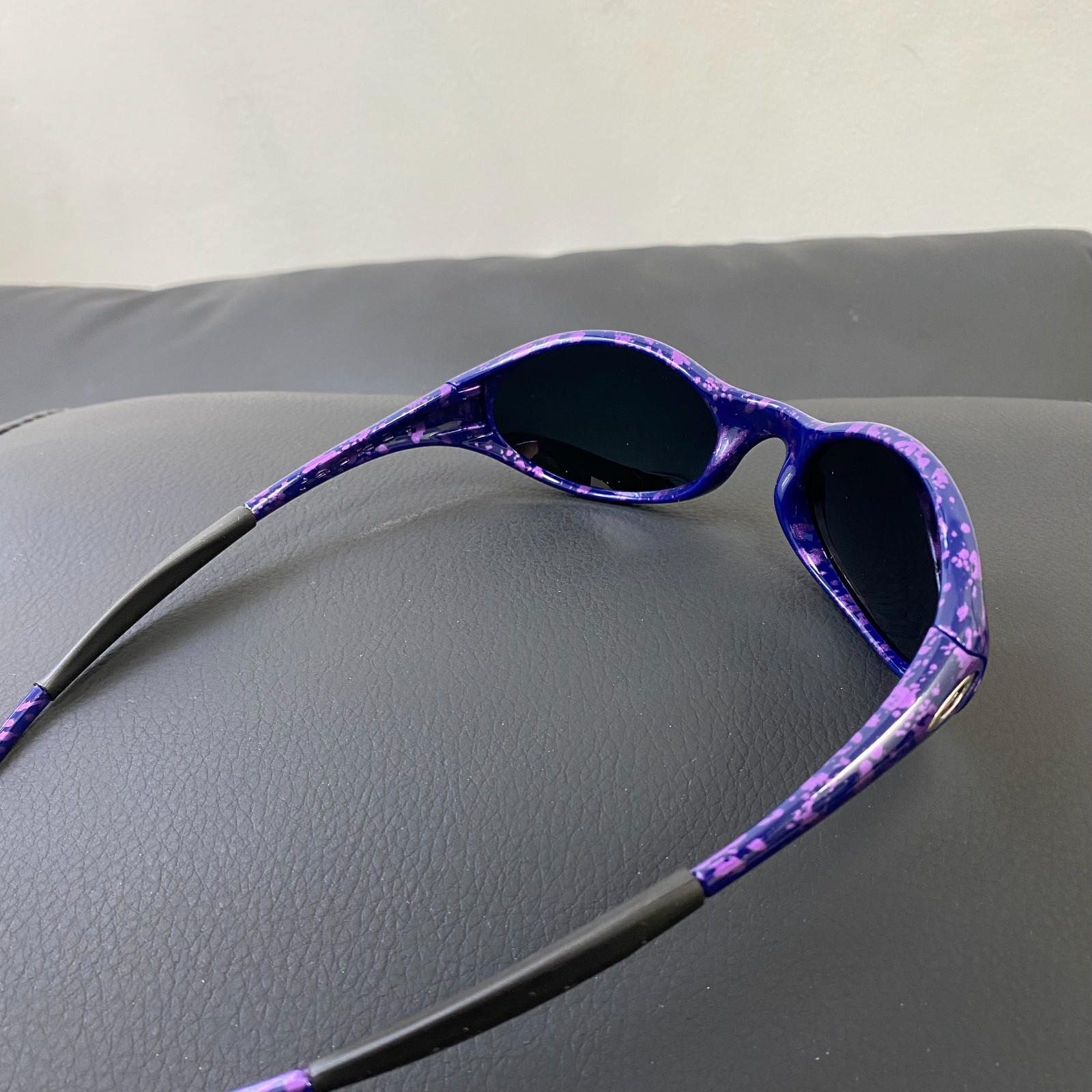 Vintage Oakley Eye Jacket X Brain dead Purple Drip Sunglasses Hype Y2K GORPCORE
