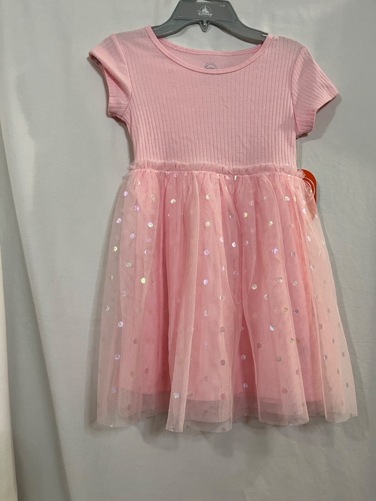 Wonder Nation Ribbed Tulle Tutu Dress Girls Pink Dots Many size New