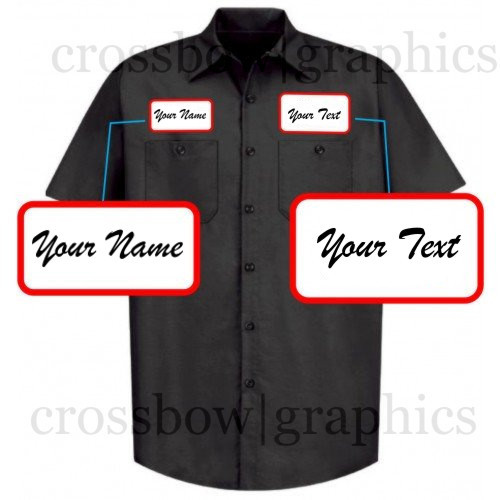 DICKIES Mens CUSTOM SCRIPT Short Sleeve Work Shirt Classic Workwear Uniform S-5X