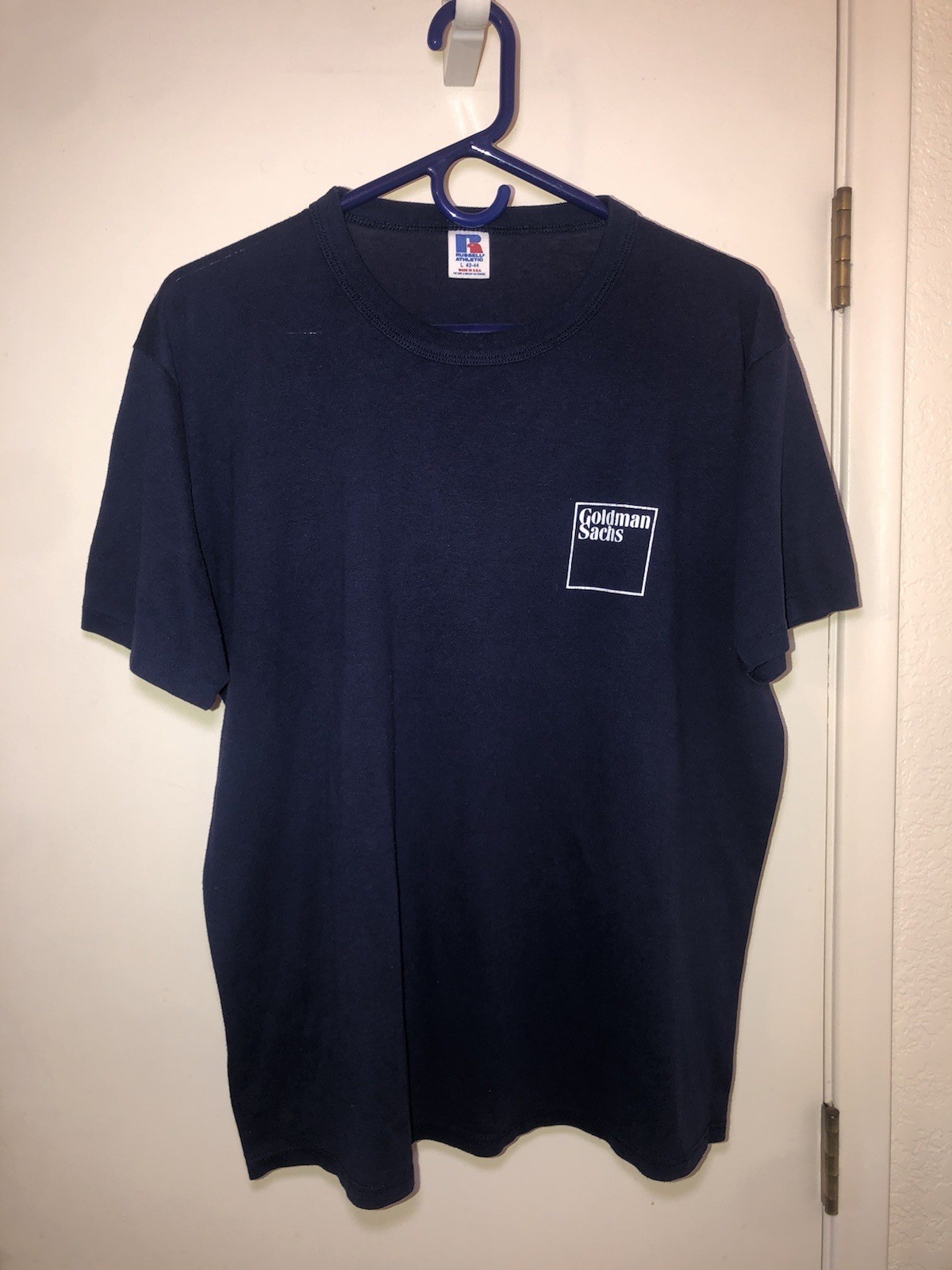 Vintage Goldman Sachs Logo Russell T-Shirt Size Large Made In USA VERY RARE 80s