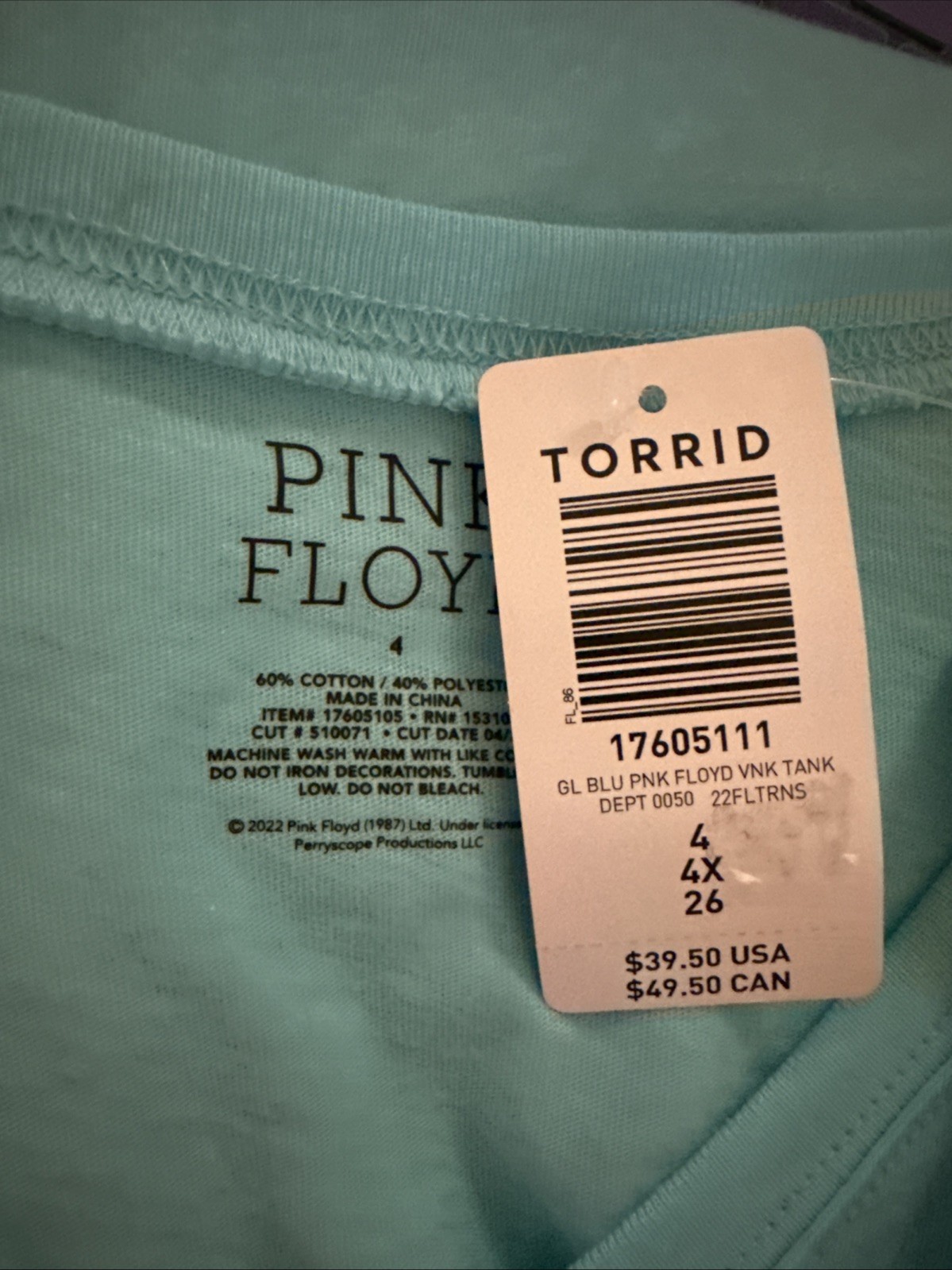TORRID TANK TOP SLEEVELESS T SHIRT 4 4X 4XL 26 New