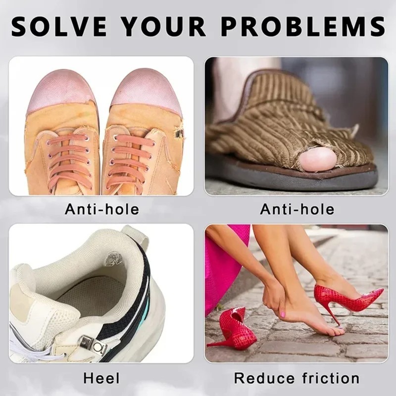6PCS Heel Repair Patches Self Adhesive Shoe Heel Protectors Anti Wear Pad Insole