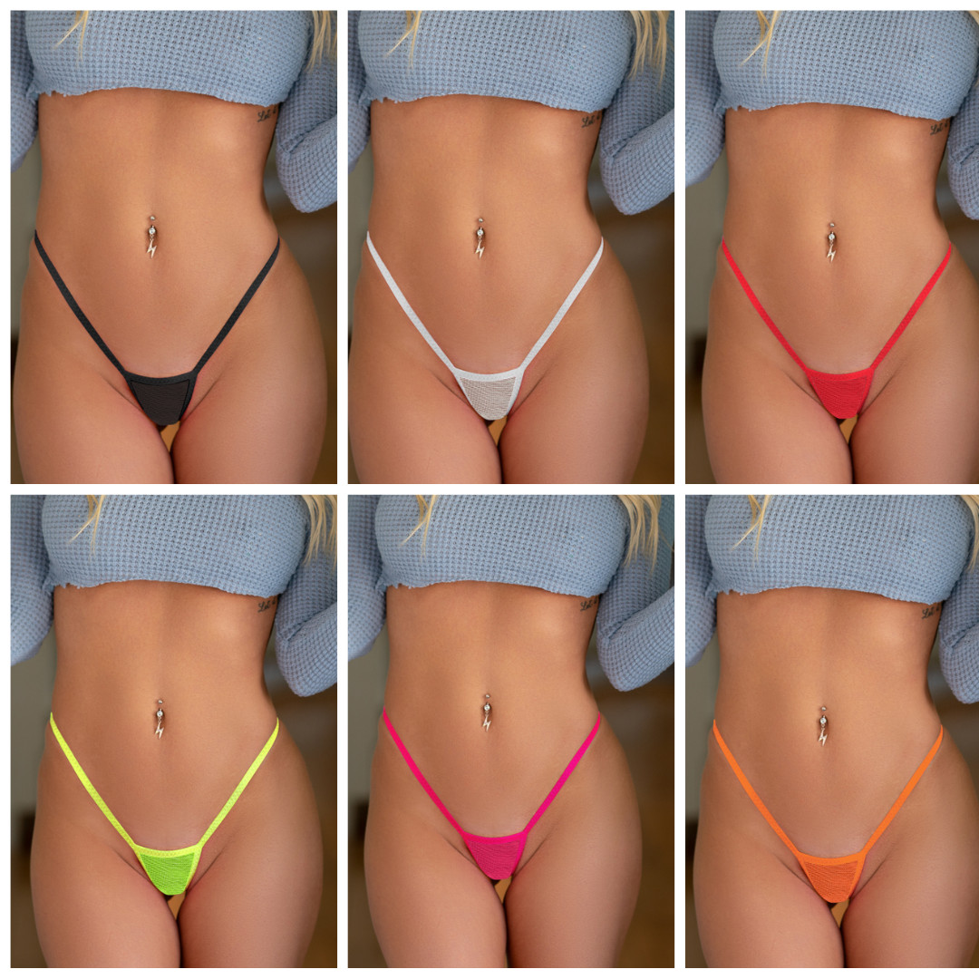 Extreme Micro G-string Thongs Completely See Through Mesh Women Low Rise T-Back