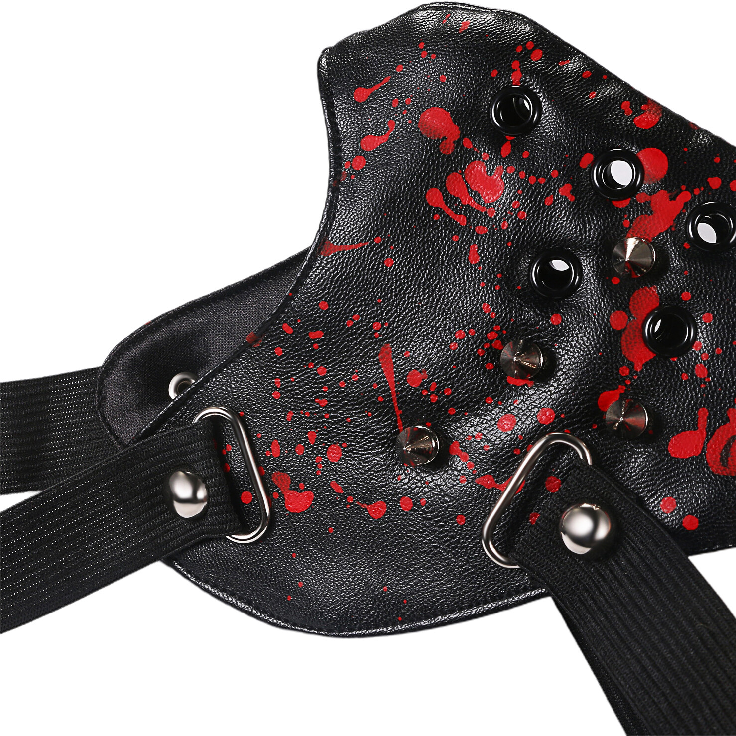 Punk Leather Spike Mask Gothic Rivet Biker Motorcycle Mask Half Face Sports Mask