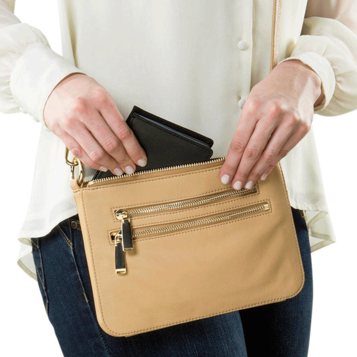 Wonder Wallet Black Leather Amazing Slim Thin RFID Wallets – As Seen on TV