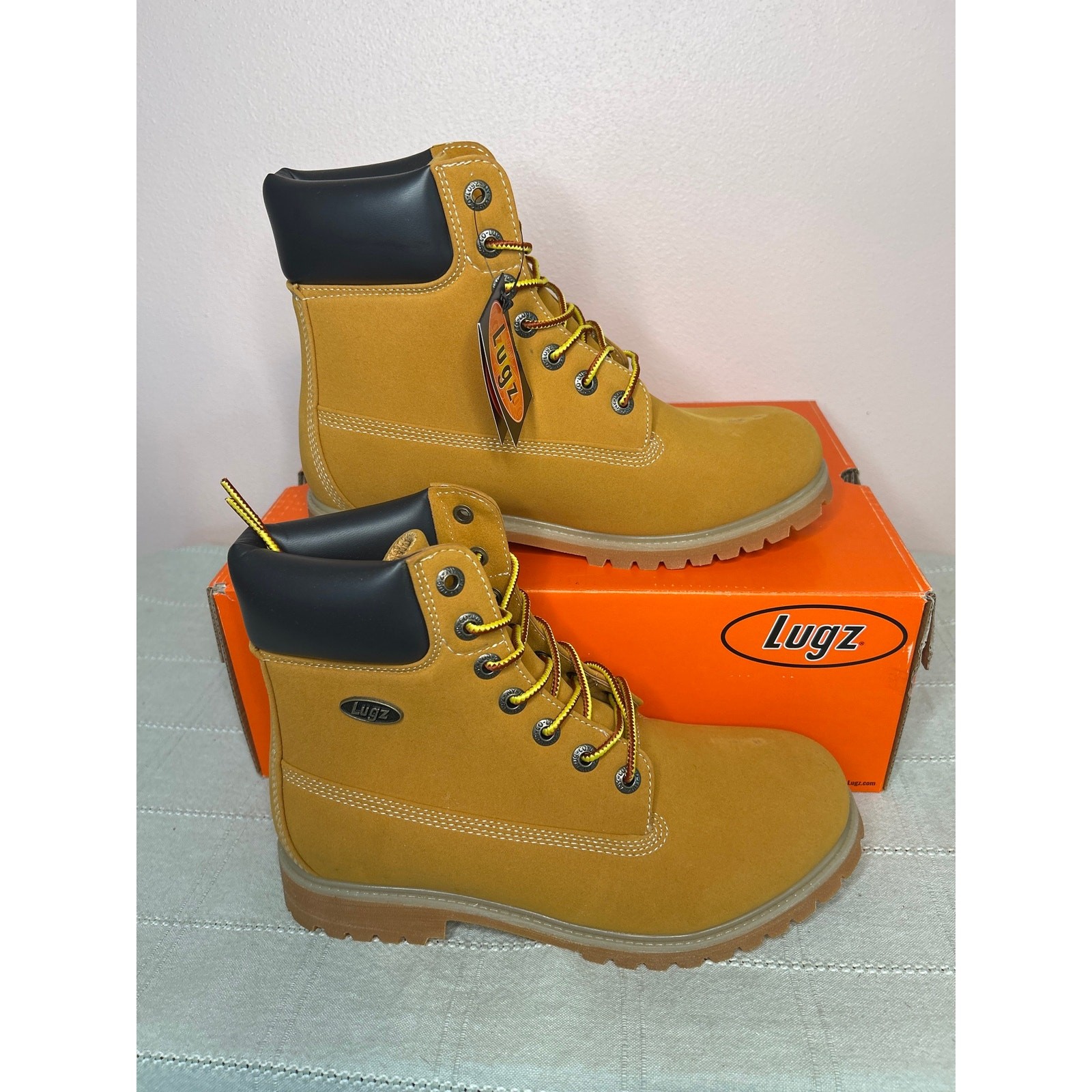 Lugz Men’s Convoy 6 Inch Boot Golden Wheat Bark Tan Gum Size 8 W MCNWK